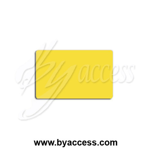 Tarjetas pvc laminadas, grosor 0,76mm color amarillo 115 (Pack 500 ud.)
