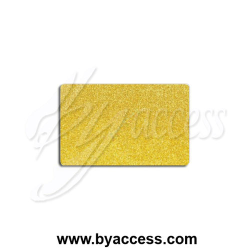 Tarjetas pvc laminadas, grosor 0,76mm color oro metálico (Pack 500 ud.)