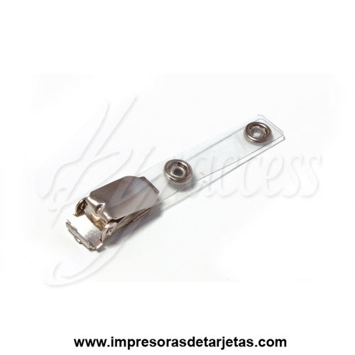 Pinza bretelle con cinta vinilo transparente y corchete metálico BYS-18