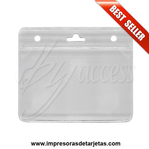 Porta tarjeta flexible de PVC horizontal transparente BYS-36H