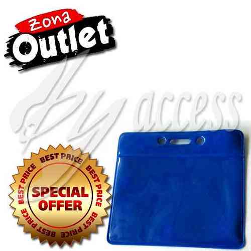 IDS-32H Porta tarjeta flexible de PVC trasera azul