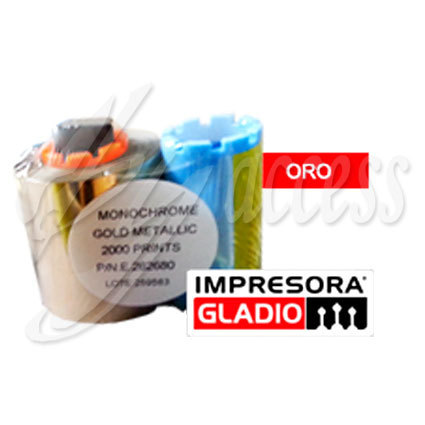 Cinta Gladio monocromo oro 1.000 impresiones