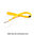 Cordón tubo poliester 12mm amarillo con mosquetón y antiahorcamiento TUBE-1S
