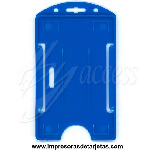 Porta tarjetas rígido azul vertical - BYP64V