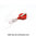 Yo-yo extensible cordón 72cm rojo sujeción clip metálico BYS-940