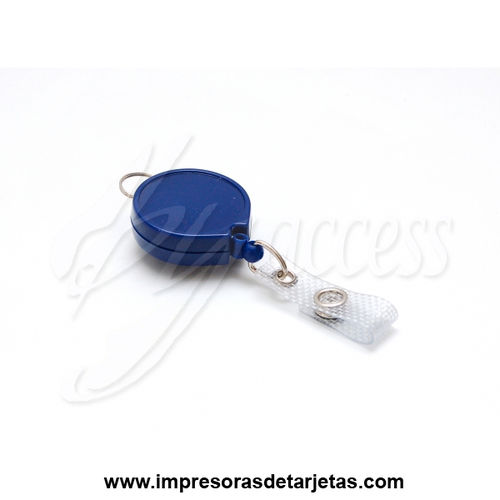 Yo-yo extensible cordón 72cm azul sujeción clip metálico BYS-960