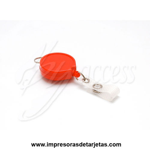 Yo-yo extensible cordón 72cm rojo sujeción clip metálico BYS-960