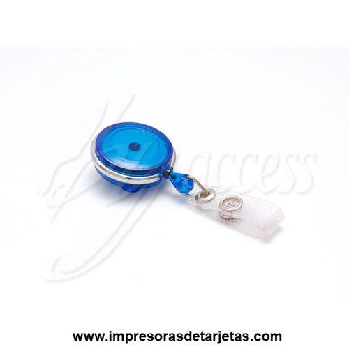 Yo-yo extensible cordón 72cm azul sujeción clip con rotación BYS-950