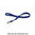 Cordón azul royal tubo poliéster 12mm pinza cocodrilo largo 86cm  BYTB-12CC