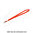 Cordón rojo tubo poliéster 12mm largo 86 cm con pinza cocodrilo BYTB-12CC