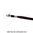 Cordón negro tubo poliéster 12mm largo 86 cm con pinza cocodrilo BYTB-12CC