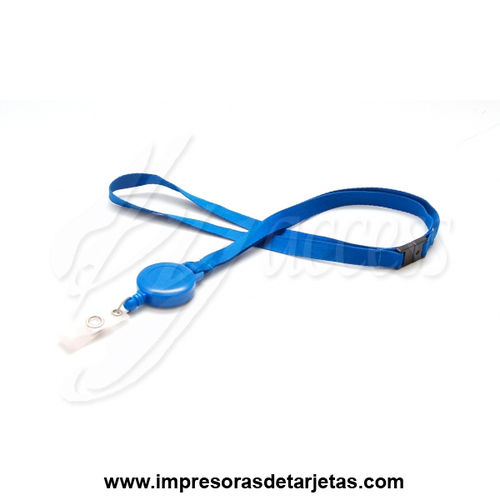 Cordón tubo azul 12mm con yo-yo extensible con cordón 72cm BYZP-10