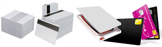 tarjetas pvc, blancas e impresas con banda magnética y proximidad